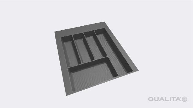 Cubiertero QUALITA gris antracita espesor 4mm con amplia pestaña y marcación para recortes precisos. Módulo de 450mm